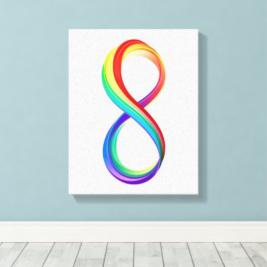 Toile Symbole d'infinité arc-en-ciel stratifié (Insitu (Plancher de Bois))