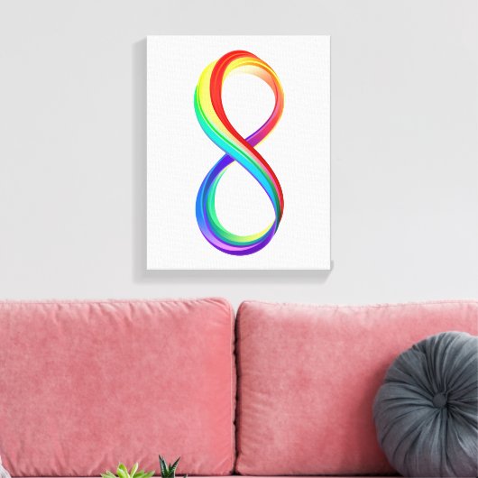 Toile Symbole d'infinité arc-en-ciel stratifié (Insitu(Salon))