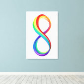 Toile Symbole d'infinité arc-en-ciel stratifié (Insitu (Plancher de Bois))