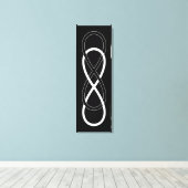 Toile Symbole double infini - noir & blanc (Insitu (Plancher de Bois))