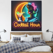 Toile SYMBOLE DU NEON DU MILIEU DU SIÈCLE Cocktail Hour  (Insitu(Chambre))