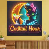 Toile SYMBOLE DU NEON DU MILIEU DU SIÈCLE Cocktail Hour  (Insitu(Salon))