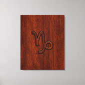 Toile Symbole du Zodiac Capricorn en Mahogany Style prin (Recto)