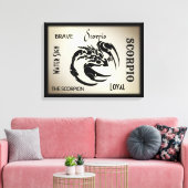 Toile Symbole du zodiaque Scorpion (Insitu(Salon))