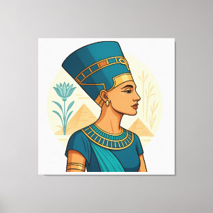 Toile Symbole égyptien élégant de la reine Nefertiti