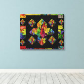 Toile Symbole Floral Abstrait multicolore Plus (Insitu (Plancher de Bois))