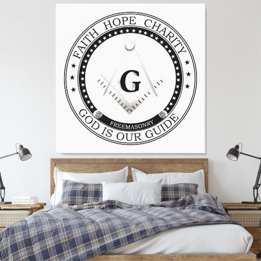 Toile Symbole franc-maçonnerie (Insitu(Chambre))