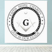 Toile Symbole franc-maçonnerie (Insitu (Plancher de Bois))