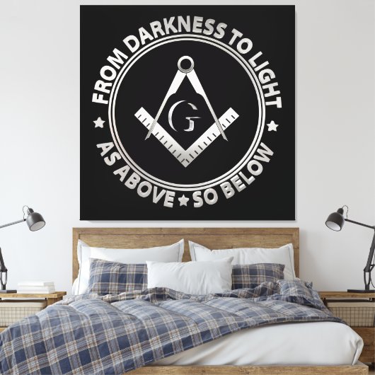 Toile Symbole franc-maçonnerie (Insitu(Chambre))