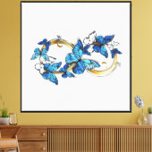 Toile Symbole infini de papillons Morpho bleus (Insitu(Salon))