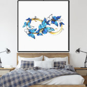 Toile Symbole infini de papillons Morpho bleus (Insitu(Chambre))