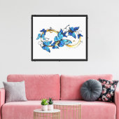 Toile Symbole infini de papillons Morpho bleus (Insitu(Salon))