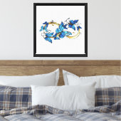 Toile Symbole infini de papillons Morpho bleus (Insitu(Chambre))