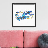 Toile Symbole infini de papillons Morpho bleus (Insitu(Salon))