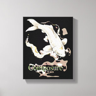 Toile Symbole japonais de Koi pour la Sérénité Calme et