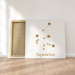 Toile Symbole moderne Zodiac Gold Aquarius | Air de l'él<br><div class="desc">Symbole moderne Zodiac Gold Aquarius | Air de l'élément</div>