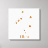 Toile Symbole moderne Zodiac Gold Libra | Air de l'éléme (Recto)
