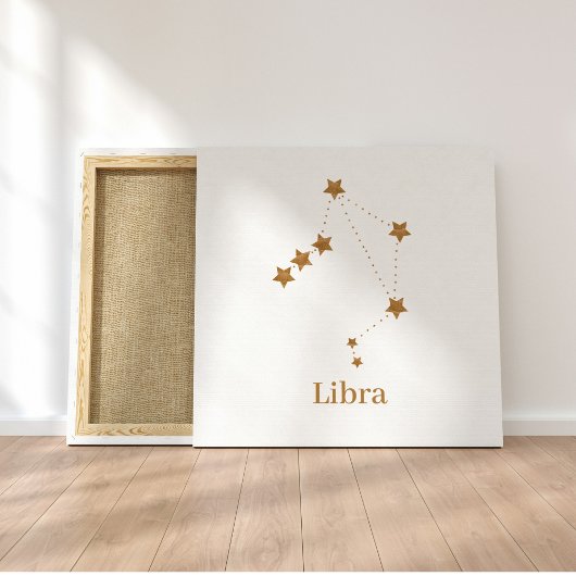 Toile Symbole moderne Zodiac Gold Libra | Air de l'éléme