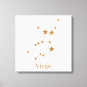 Toile Symbole moderne Zodiac Gold Virgo | Élément Terre (Recto)