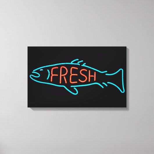 TOILE SYMBOLE NEON DU POISSON FRICE (Recto)