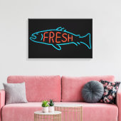 TOILE SYMBOLE NEON DU POISSON FRICE (Insitu(Salon))