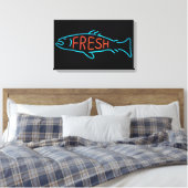 TOILE SYMBOLE NEON DU POISSON FRICE (Insitu(Chambre))