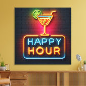Toile SYMBOLE NEON Happy Hour (Insitu(Salon))