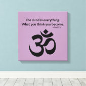 Toile Symbole Om - Citation Bouddha (Insitu (Plancher de Bois))