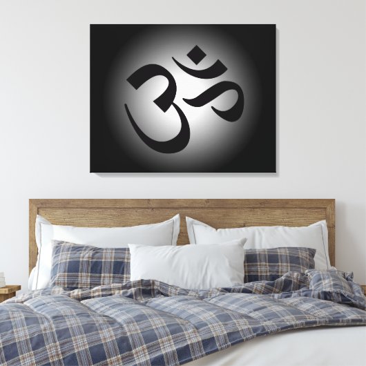 Toile Symbole Om noir (Insitu(Chambre))