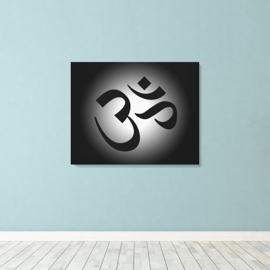 Toile Symbole Om noir (Insitu (Plancher de Bois))