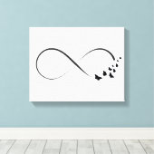 Toile Symbole papillon infini (Insitu (Plancher de Bois))