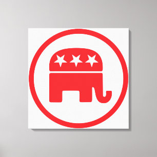 Toile Symbole politique du parti républicain (éléphant)
