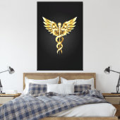 Toile Symbole Polygonal Or Caduceus (Insitu(Chambre))