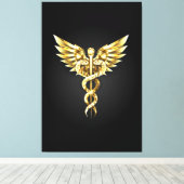 Toile Symbole Polygonal Or Caduceus (Insitu (Plancher de Bois))