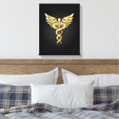 Toile Symbole Polygonal Or Caduceus (Insitu(Chambre))