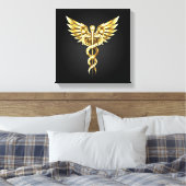 Toile Symbole Polygonal Or Caduceus (Insitu(Chambre))