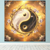 Toile Symbole sacré Ying et Yang (Insitu (Plancher de Bois))
