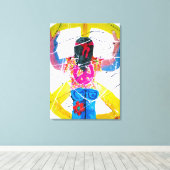 Toile SYMBOLE super DE LA PAIX Hippie (Insitu (Plancher de Bois))