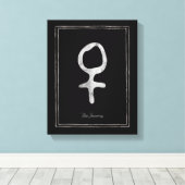 Toile Symbole Vénus de la planète stylisée en argent mar (Insitu (Plancher de Bois))