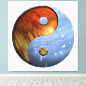 Toile Symbole Yin et Yang (Insitu (Plancher de Bois))