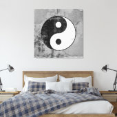 Toile Symbole Yin Yang en détresse (Insitu(Chambre))