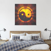 Toile SYMBOLE YIN Yang vintage (Insitu(Chambre))