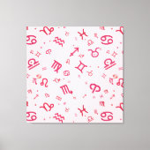 Toile SYMBOLE Zodiaque Astrologie Rose (Recto)