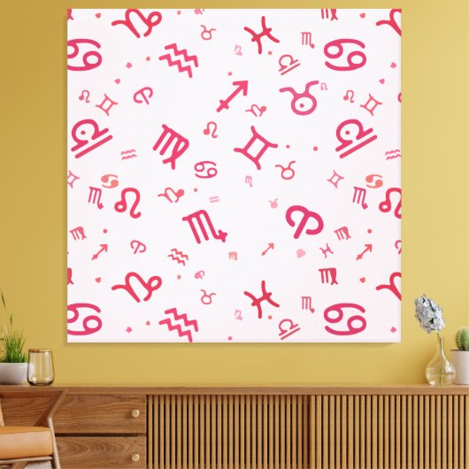 Toile SYMBOLE Zodiaque Astrologie Rose (Insitu(Salon))