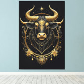 Toile Symbole zodiaque du Taurus d'or (Insitu (Plancher de Bois))