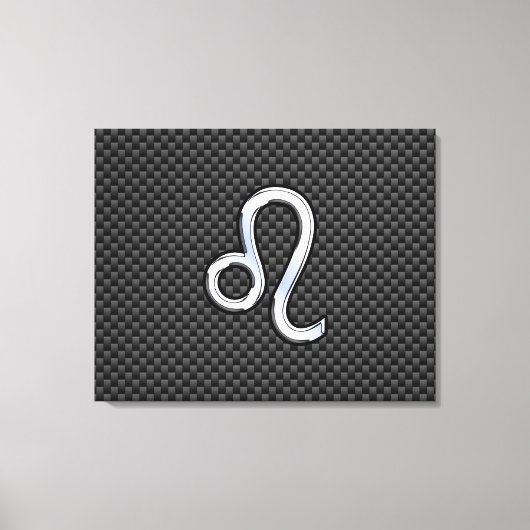 Toile Symbole Zodiaque Leo d'argent sur l'impression de (Recto)