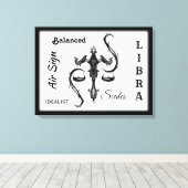 Toile SYMBOLE Zodiaque Libra (Insitu (Plancher de Bois))