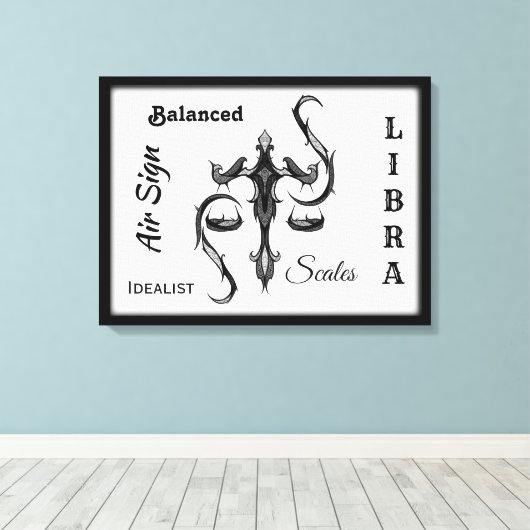 Toile SYMBOLE Zodiaque Libra (Insitu (Plancher de Bois))