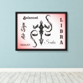 Toile SYMBOLE Zodiaque Libra (Insitu (Plancher de Bois))