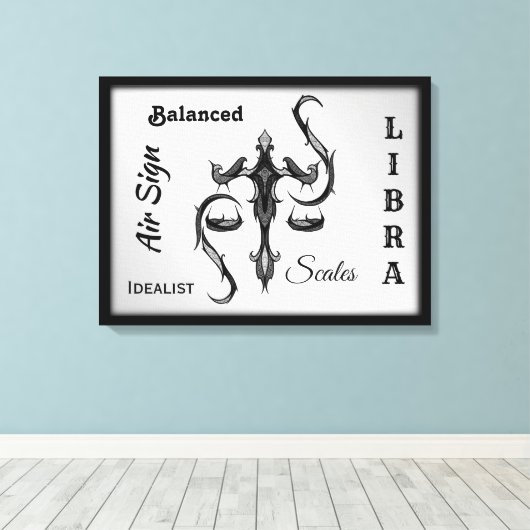 Toile SYMBOLE Zodiaque Libra (Insitu (Plancher de Bois))